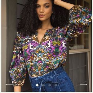 CLEOBELLA FELICIA BLOUSE | MOSAIC IKAT **NWT**